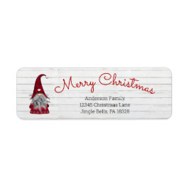 Etiqueta Elfo Divertido Fofo de Natal Personalizado Gnome