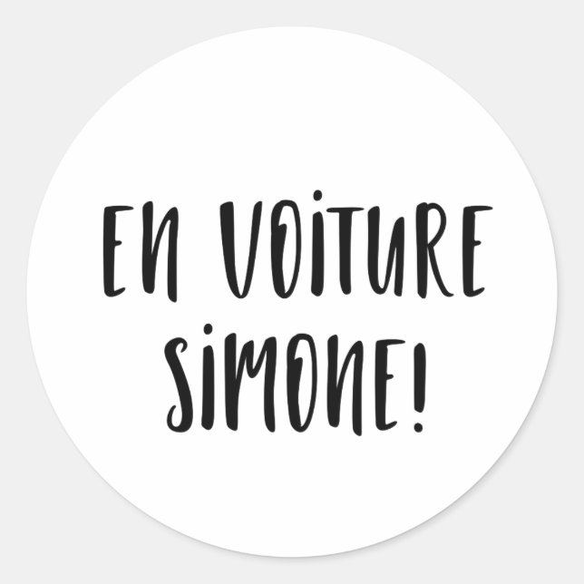 Etiqueta em automóvel Simone (Frente)