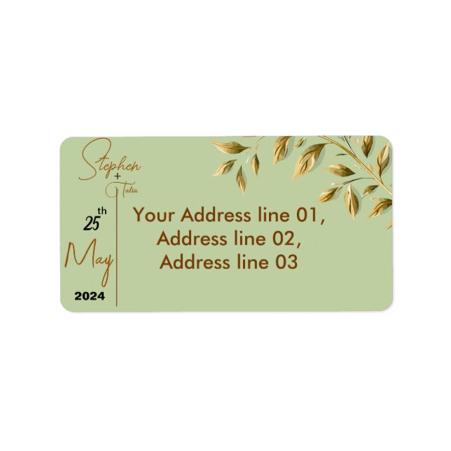 Etiqueta Embrace a elegância natural (Frente)