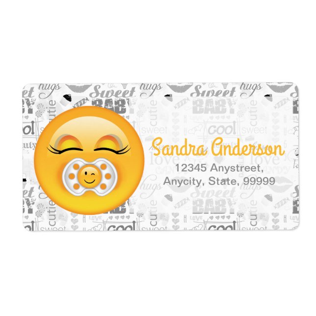 Etiqueta Emoji Sweet Baby ID231 (Frente)