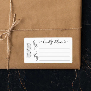 Etiqueta Empresa de Arte de Linha Greenery gentilmente entr