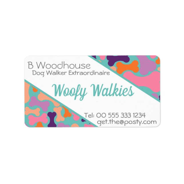 Etiqueta empresa de design de ossos para cães (Frente)