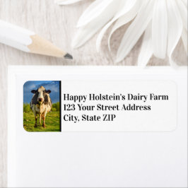 Etiqueta Empresa de Vaca Holstein Personalizada