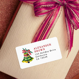 Etiqueta Encantada Colorida Vermelha E Verde Morada Na Bell