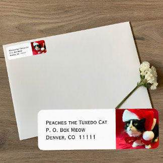 Etiqueta Enche os rótulos dos endereços de Natal do Tuxedo