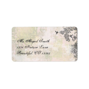 Etiqueta Endereço bonito dos colibris e das flores
