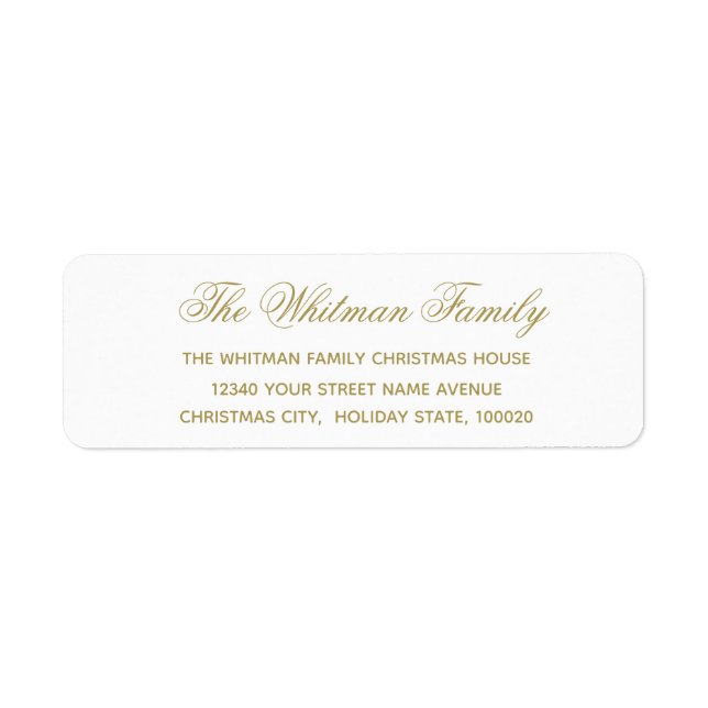 Etiqueta Endereço Branco Elegante (Frente)