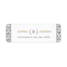 Etiqueta Endereço clássico de retorno de vintage rústica el