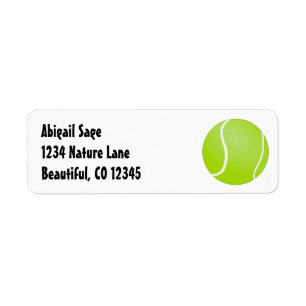 Etiqueta Endereço da Bola tênis