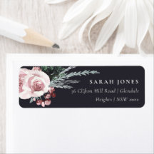 ENDEREÇO DE ANO NOVO DO ROSA HOLLY BERRY BLACK BLU