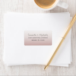 Etiqueta Endereço de Casamento Rosa Simples