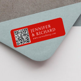 Etiqueta Endereço de Código QR do Promocional Web Red White