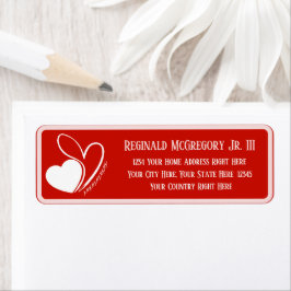 Etiqueta Endereço de Corações Inclusos Distortados do dia d