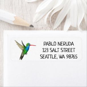Etiqueta Endereço de Correio PERSONALIZADO do Watercolor Hu