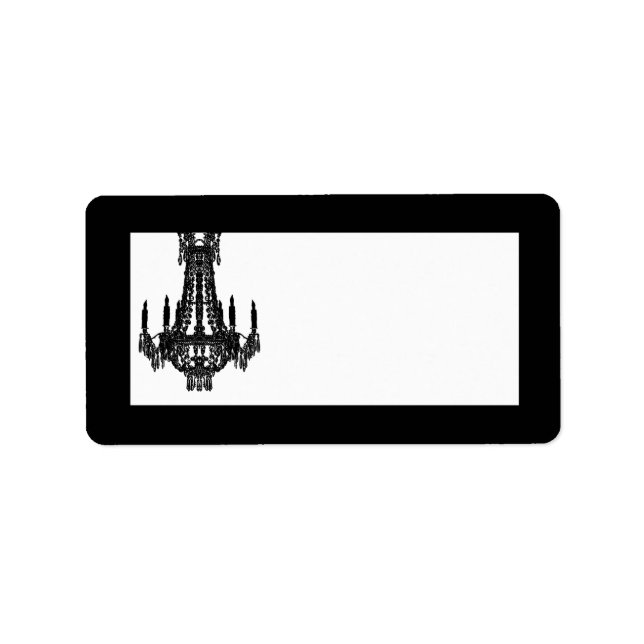 Etiqueta Endereço de correspondência Crystal Chandelier Gli (Frente)