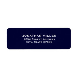 Etiqueta Endereço de devolução azul e branco do Marinho sim