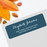 Etiqueta Endereço de devolução azul Eucalyptus Elegante per<br><div class="desc">Crie a sua própria fonte de tipografia personalizada, personalizada e elegante, uma simples etiqueta de retornar a cor azul de eucalipto. Basta inserir seu nome / nome da família / nome da empresa e endereço. Perfeito tanto para o lar como para o negócio, correio pessoal e oficial. Etiquetas de endereço...</div>