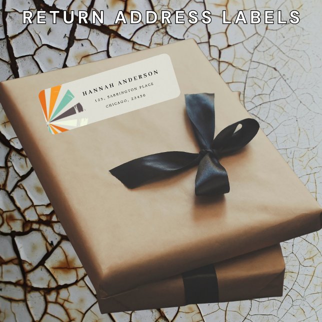 Etiqueta Endereço de devolução boho sunshine amarelo azul l (Criador carregado)