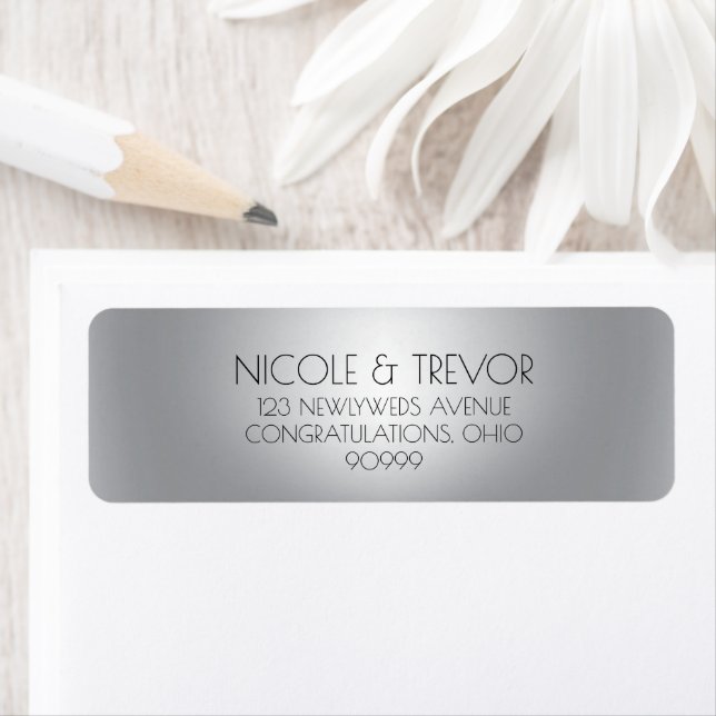 Etiqueta Endereço de Devolução Cinza Moderno Personalizado (Insitu)
