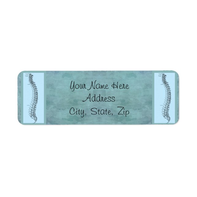 Etiqueta Endereço de devolução comercial da Chiropractic (Frente)