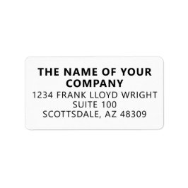 Etiqueta Endereço de devolução comercial personalizado do P