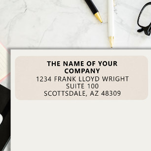 Etiqueta Endereço de devolução comercial personalizado do P