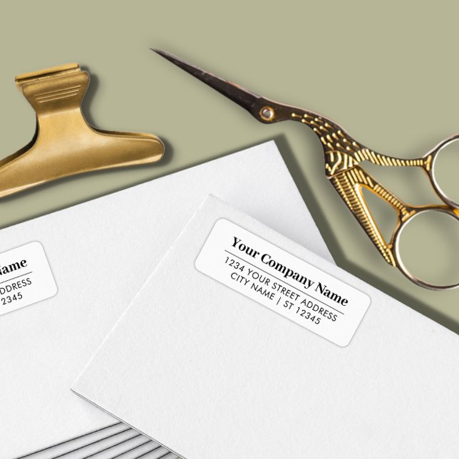 Etiqueta Endereço de devolução comercial personalizado simp (Criador carregado)