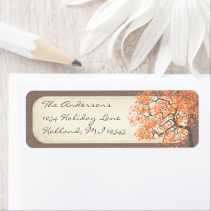 Etiqueta Endereço de devolução da árvore coral