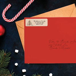 Etiqueta Endereço de devolução da árvore de Natal do Charm