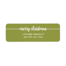 Etiqueta Endereço de devolução da camada de Natal feliz, qu