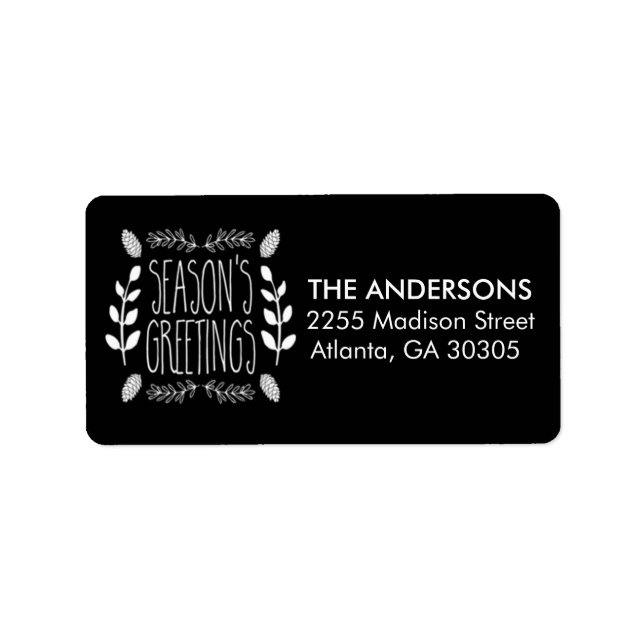 Etiqueta Endereço de Devolução da Estação Rustic Black Seas (Frente)