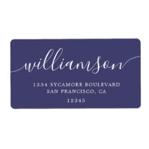 Endereço de Devolução da Família Azul do Marinho M