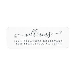 Etiqueta Endereço de devolução da família branca preta do s