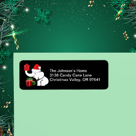 Etiqueta Endereço de devolução da família de natal White El