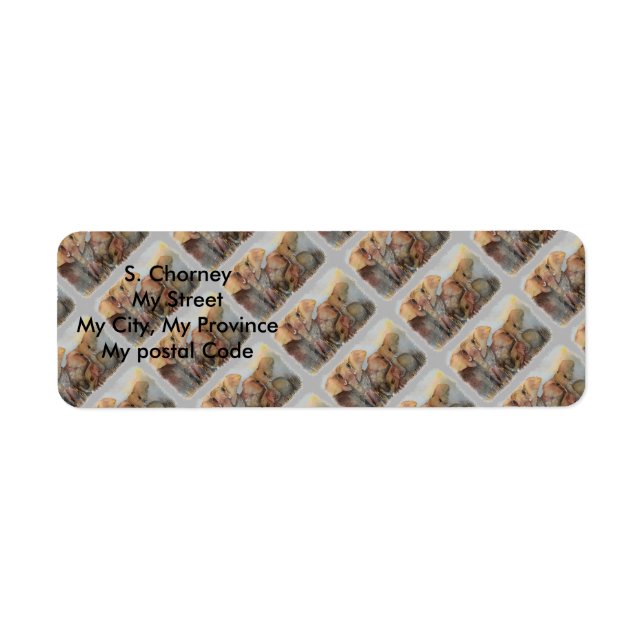 Etiqueta Endereço de devolução da FAMÍLIA ELEPHANT (Frente)