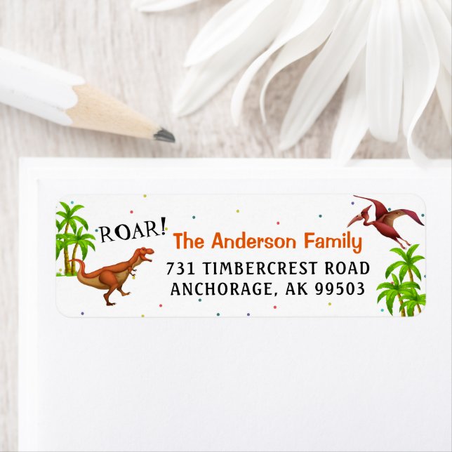 Etiqueta Endereço de devolução da Festa de aniversário Selv (Insitu)