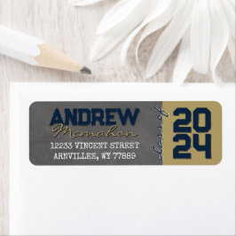 Etiqueta Endereço de devolução da graduação do quadro de re