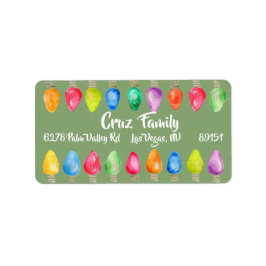 Etiqueta Endereço de devolução das lâmpadas de Natal Brilha