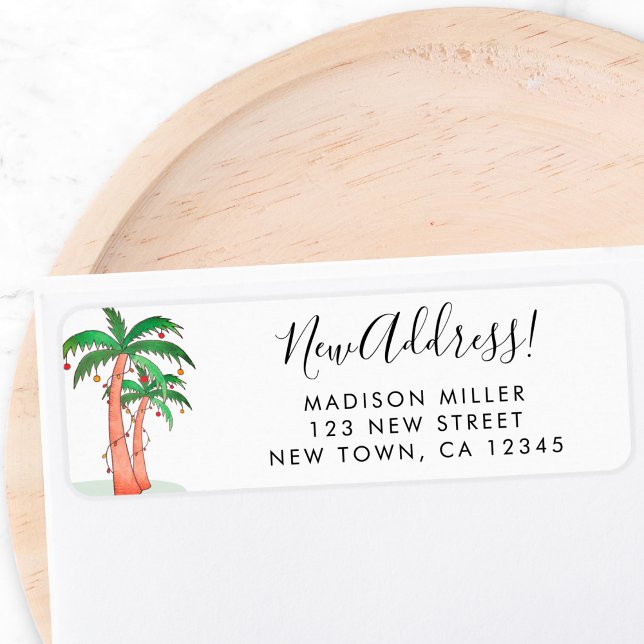 Etiqueta Endereço de devolução das Palm Trees (Criador carregado)