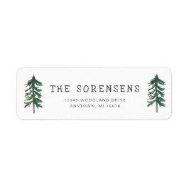 Etiqueta Endereço de Devolução de Árvores de Pinheiros Rust