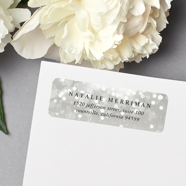 Etiqueta Endereço de devolução de brilho Platinum (Criador carregado)