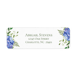 Etiqueta Endereço de Devolução de Casamento de Hydrangeas A