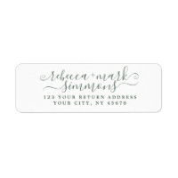 Endereço de Devolução de Casamento de Script Chic