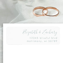 Etiqueta Endereço de Devolução de Casamento de Script de Vi