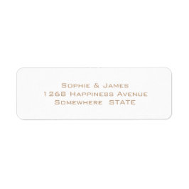 Etiqueta Endereço de Devolução de Casamento Dourado Suave E