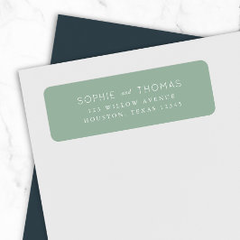 Etiqueta Endereço de devolução de casamento Light Sage