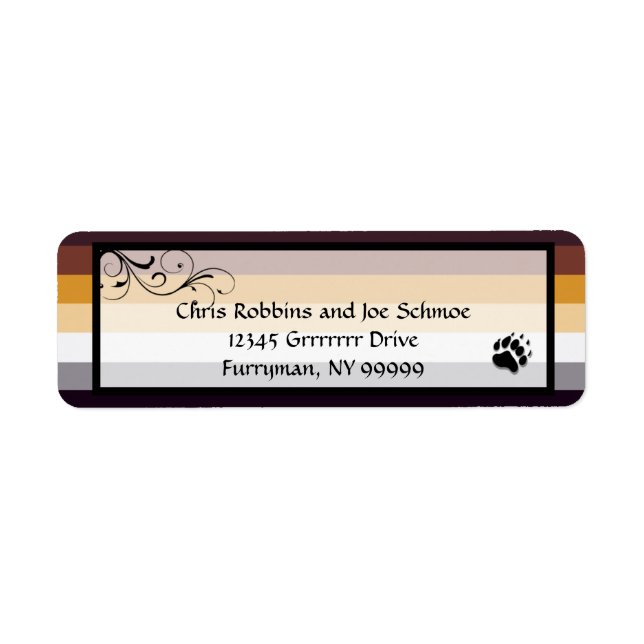 Etiqueta Endereço de Devolução de Casamento Personalizado/C (Frente)