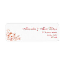 Endereço de Devolução de Casamento Pêssego