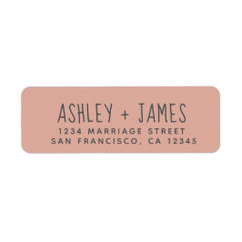Etiqueta Endereço de Devolução de Casamento Rosa Dusty do S