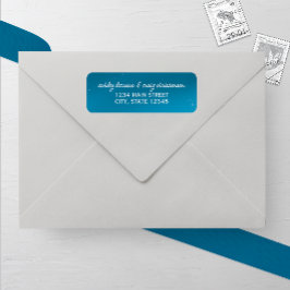 Etiqueta Endereço de devolução de casamentos de neve no Céu